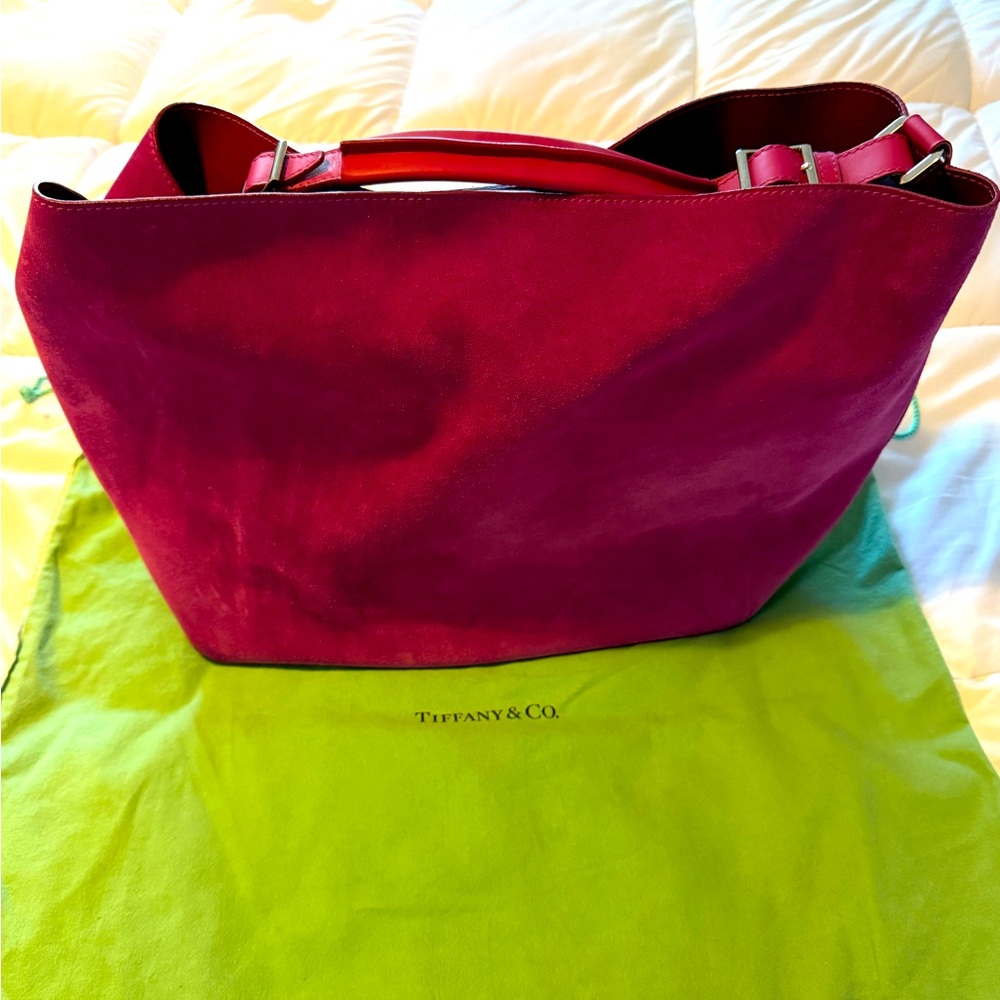 Tiffany & co. Pink suede Taylor Hobo